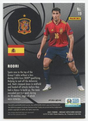 2021 Panini Mosaic Euro Rodri #19 Men of Mystery