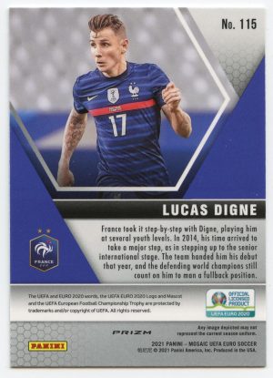 2021 Panini Mosaic Euro Lucas Digne #115 Prizm