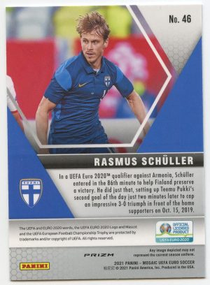 2021 Panini Mosaic Euro Rasmus Schuller #46 Prizm