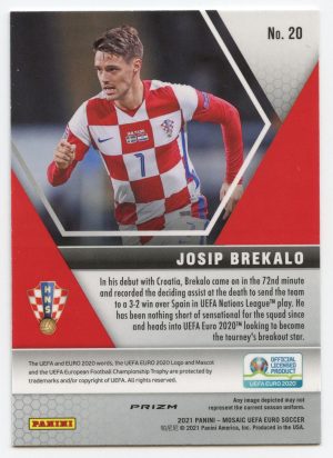 2021 Panini Mosaic Euro Josip Brekalo #20 Prizm