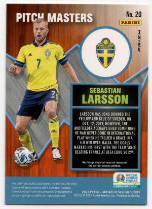 Sebastian Larsson Panini Mosaic Uefa Euro 2021 Pitch Masters