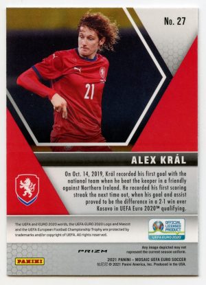 Alex Kral Panini Mosaic Uefa Euro 2021 Red Prizm #27