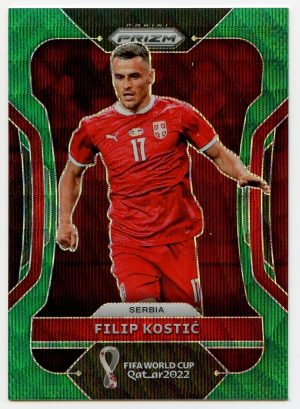 Filip Kostic Panini Prizm World Cup Qatar 2022 Green Wave Prizm #256