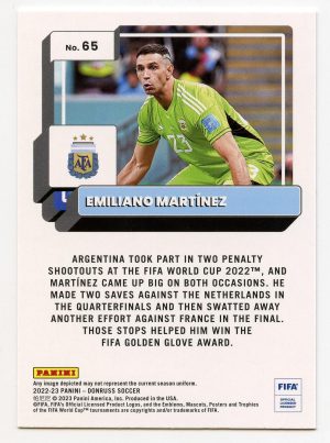 Emiliano Martinez Panini Donruss Soccer 2022-23 Silver #65