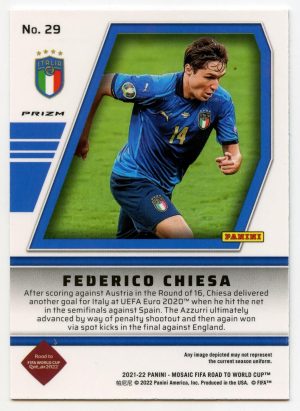 Federico Chiesa Panini Mosaic Road To World Cup 2021-22 Will to Win #29