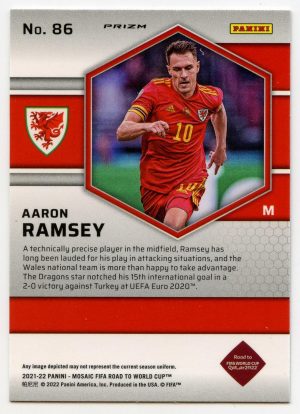 Aaron Ramsey Panini Mosaic Road to World Cup 2021-22 Orange #86