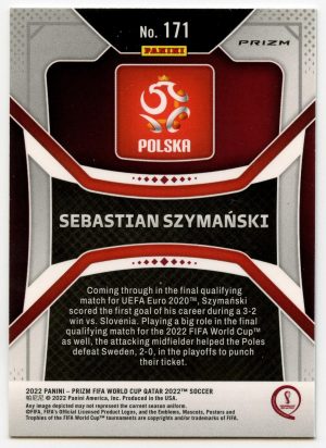 Sebastian Szymanski Panini Fifa World Cup Qatar 2022 Green Wave Prizm #171