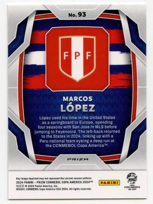 Marcos Lopez Panini Prizm Copa America 2024 Hyper Prizm #93