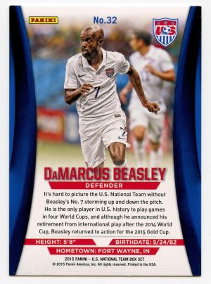 DeMarcus Beasley Panini USA National Team Set 2015 Holofoil #32