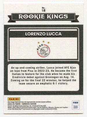 2022-23 Panini Donruss Soccer Lorenzo Lucca #18 Rookie Kings