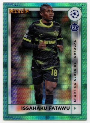 2023 Topps Merlin Issahaku Fatawu #128 Aqua Prizm RC