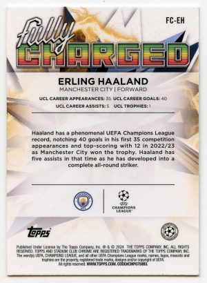 2024 Topps Stadium Chrome Erling Haaland #FC-EH Fully Charged