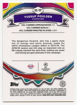 2024 Topps Stadium Chrome Yussuf Poulsen #SC-YP Say Cheese