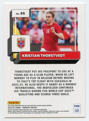 2022-23 Panini Donruss Soccer Kristian Thorstvedt #86 Silver