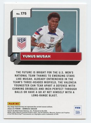 2022-23 Panini Donruss Soccer Yunus Musah #175 Silver