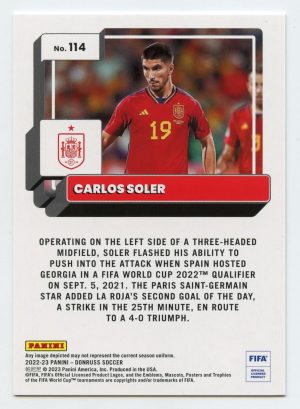 2022-23 Panini Donruss Soccer #114 Carlos Soler #114 Silver