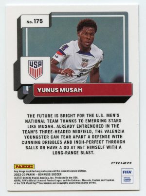 2022-23 Panini Donruss Soccer Yunus Musah #175 Optic