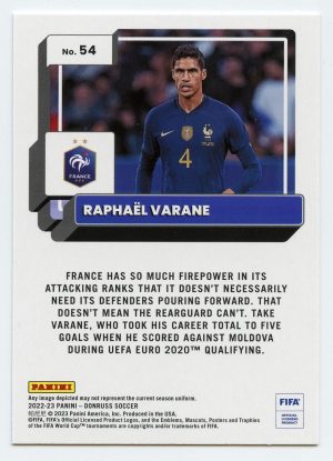 2022-23 Panini Donruss Soccer Raphael Varane #54 Silver