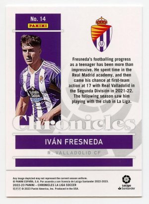 2022-23 Panini Chronicles La Liga Ivan Fresneda #14 /199 RC Valladolid