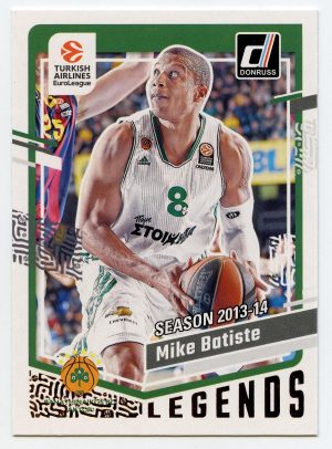 2023-24 Panini Donruss Euroleague Mike Batiste #183 Legends Panathinaikos