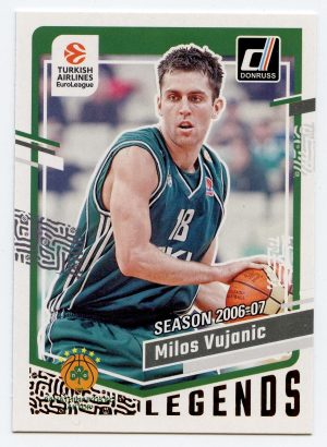 2023-24 Panini Donruss Euroleague Milos Vujanic #184 Legends Panathinaikos