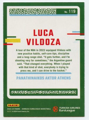 2023-24 Panini Donruss Euroleague Luca Vildoza #119 Panathinaikos