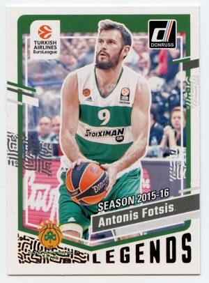 2023-24 Panini Donruss Euroleague Antonis Fotsis #162 Legends Panathinaikos