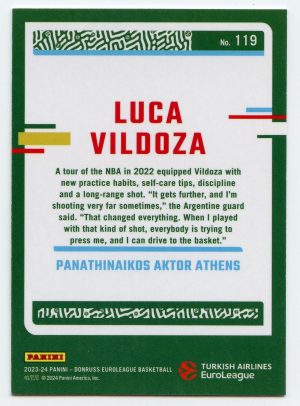 2023-24 Panini Donruss Euroleague Luca Vildoza #119 Optic