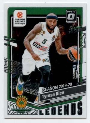 2023-24 Panini Donruss Euroleague Tyrese Rice #187 Optic Legends Panathinaikos