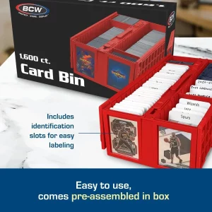 BCW Collectible Card Bin – 1600 – Red