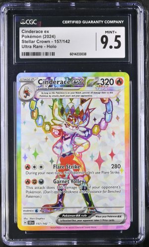 2024 Stellar Crown #157/142 Cinderace ex CGC 9.5