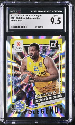 2023-24 EuroLeague #191 Sofoklis Schortsanitis Holo Laser /149 CGC 9.5