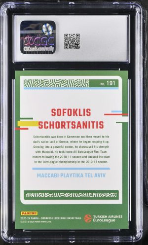 2023-24 EuroLeague #191 Sofoklis Schortsanitis Holo Laser /149 CGC 9.5
