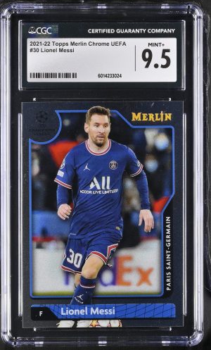 2021-22 Merlin Chrome UEFA #30 Lionel Messi CGC 9.5