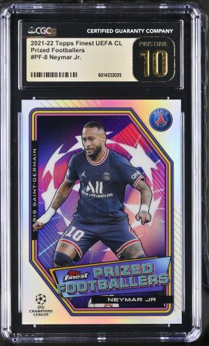 2021-22 Finest UEFA CL #PF-8 Neymar Jr. Prized Footballers CGC PRI10