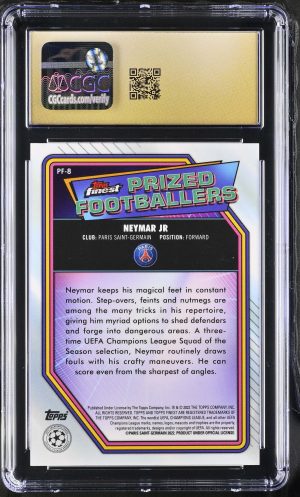 2021-22 Finest UEFA CL #PF-8 Neymar Jr. Prized Footballers CGC PRI10