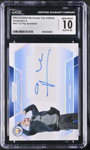 2023-24 Manchester City Ineffable #AU1-23 Pep Guardiola Autographs /55 CGC GM10