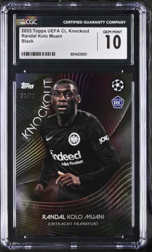 2023 UEFA CL Knockout Randal Kolo Muani Black CGC 01/10 GM10