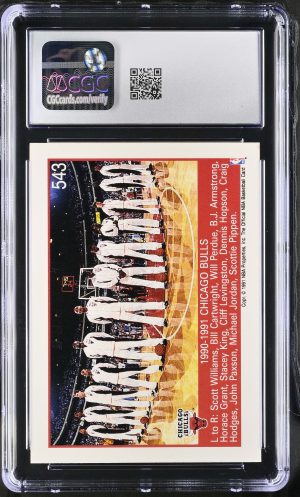 1991-92 Hoops #543 Chicago Bulls ’91 NBA Champions  CGC 8