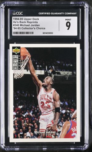 1994-95 Upper Deck #240 Michael Jordan He’s Back Reprints CGC 9