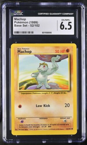 1999 Base Set #52/102 Machop CGC 6.5