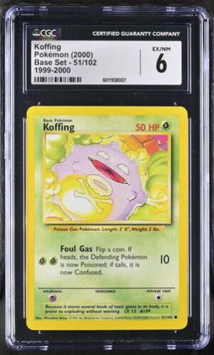 2000 Base Set #51/102 Koffing CGC 6