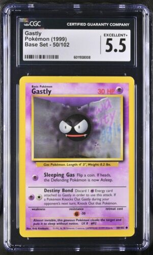 1999 Base Set #50/102 Gastly CGC 5.5