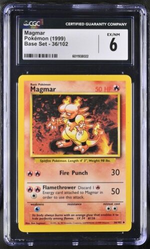1999 Base Set #36/102 Magmar CGC 6