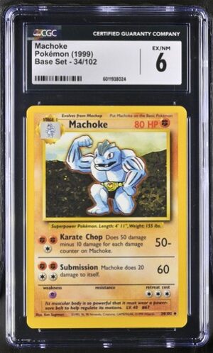 1999 Base Set #34/102 Machoke CGC 6