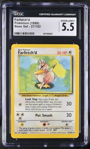 1999 Base Set #27/102 Farfetch’d CGC 5.5