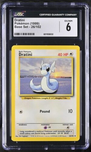 1999 Base Set #26/102 Dratini CGC 6