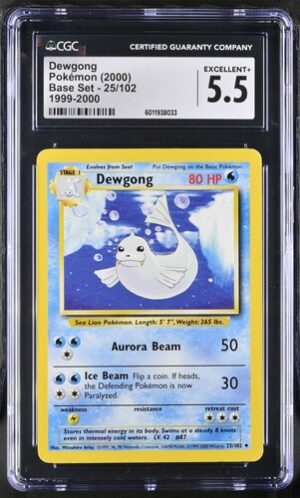 2000 Base Set #25/102 Dewgong CGC 5.5