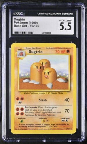 1999 Base Set #19/102 Dugtrio CGC 5.5