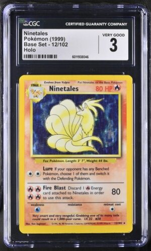1999 Base Set #12/102 Ninetales CGC 3
